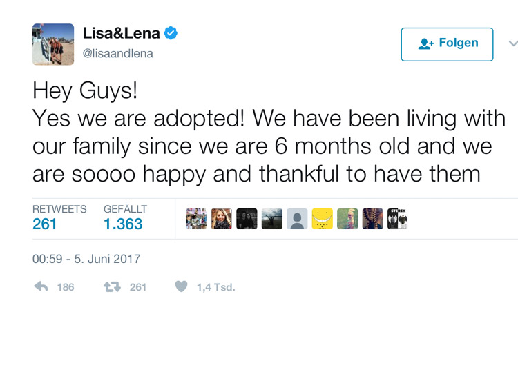 Lisa and Lena Adopted
